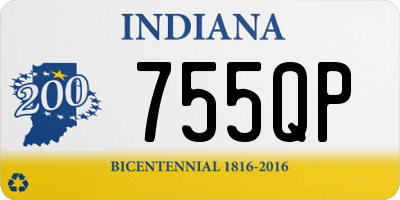 IN license plate 755QP