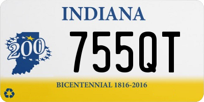 IN license plate 755QT