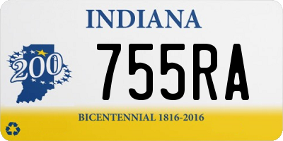IN license plate 755RA