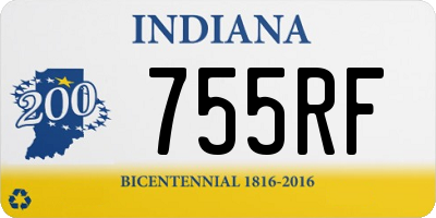 IN license plate 755RF