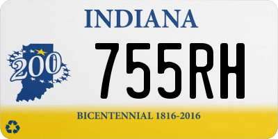 IN license plate 755RH