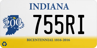 IN license plate 755RI