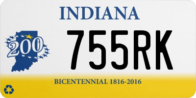 IN license plate 755RK