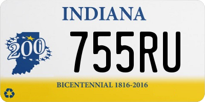 IN license plate 755RU