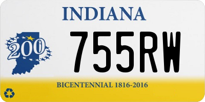 IN license plate 755RW