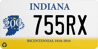 IN license plate 755RX