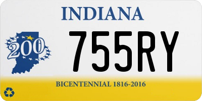 IN license plate 755RY