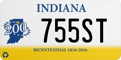 IN license plate 755ST