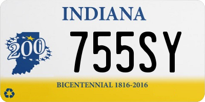 IN license plate 755SY