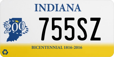 IN license plate 755SZ