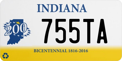 IN license plate 755TA