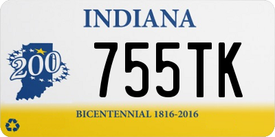 IN license plate 755TK