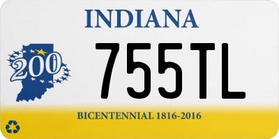 IN license plate 755TL