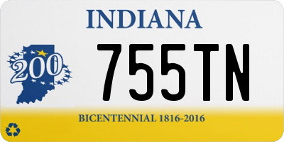 IN license plate 755TN