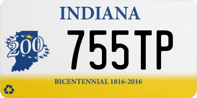 IN license plate 755TP