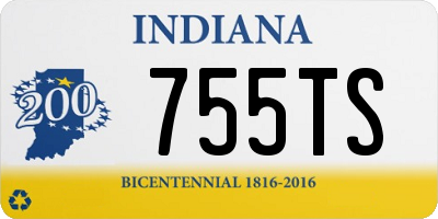 IN license plate 755TS
