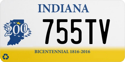 IN license plate 755TV