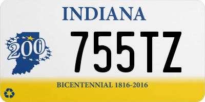 IN license plate 755TZ