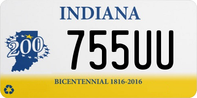 IN license plate 755UU