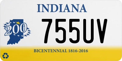 IN license plate 755UV