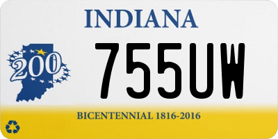 IN license plate 755UW