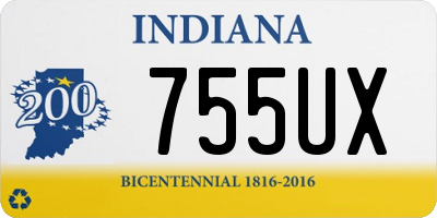 IN license plate 755UX