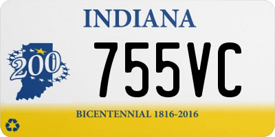 IN license plate 755VC