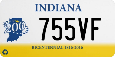 IN license plate 755VF