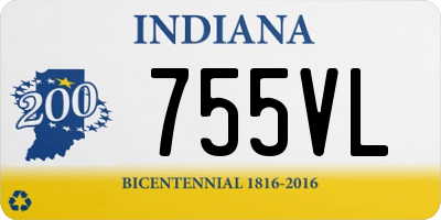 IN license plate 755VL