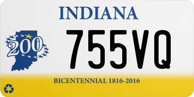 IN license plate 755VQ