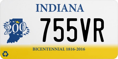 IN license plate 755VR