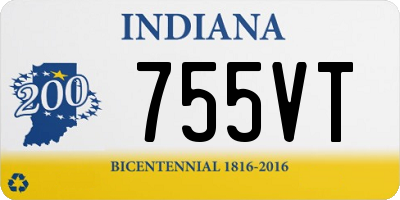 IN license plate 755VT