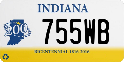 IN license plate 755WB