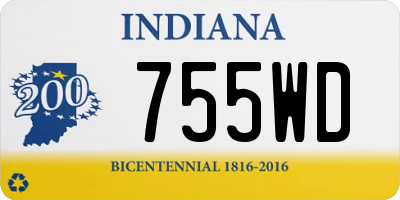 IN license plate 755WD