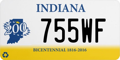 IN license plate 755WF