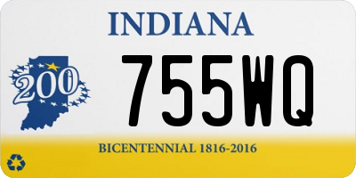 IN license plate 755WQ