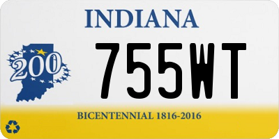 IN license plate 755WT