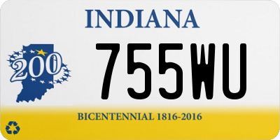 IN license plate 755WU