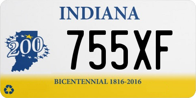 IN license plate 755XF