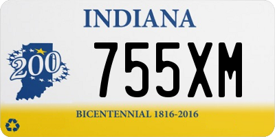 IN license plate 755XM