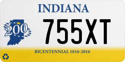 IN license plate 755XT