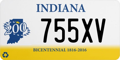 IN license plate 755XV