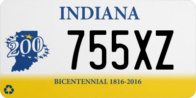 IN license plate 755XZ