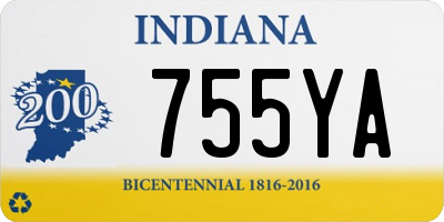 IN license plate 755YA