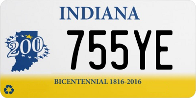 IN license plate 755YE