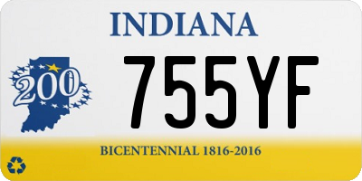 IN license plate 755YF