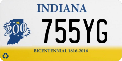 IN license plate 755YG