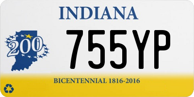 IN license plate 755YP