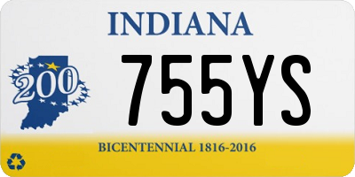 IN license plate 755YS