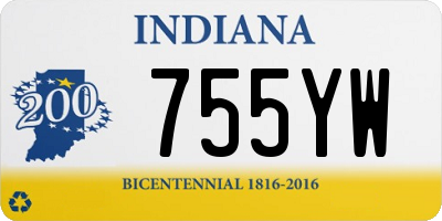 IN license plate 755YW